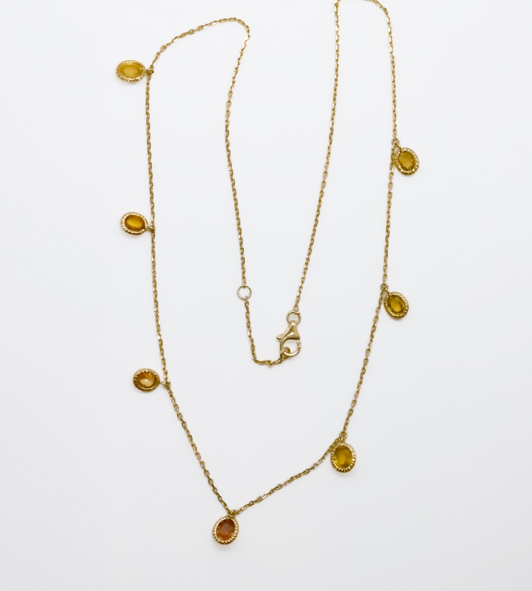 Collier saphirs jaunes
