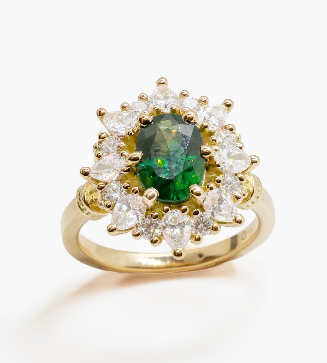 bague Aline saphir vert
