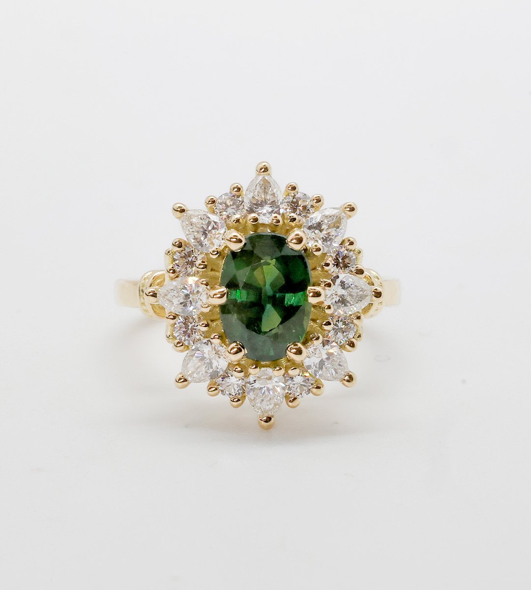 bague Aline saphir vert