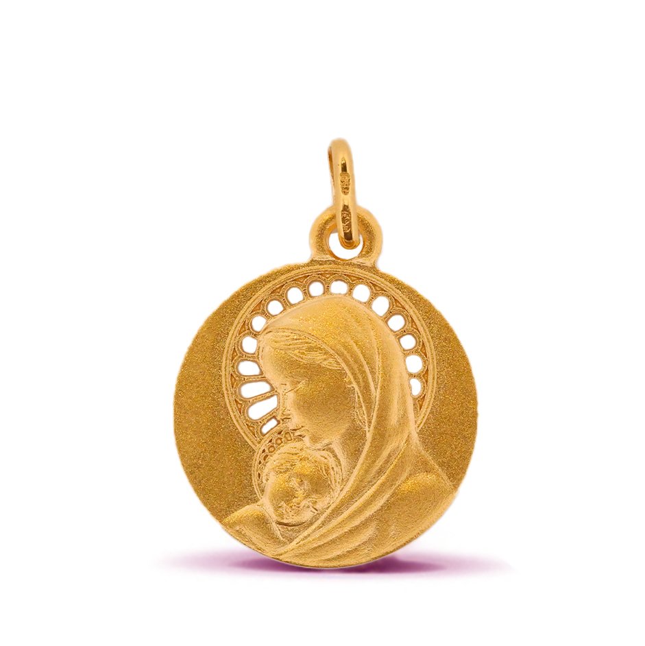 Médaille Vierge à l'enfant couronnée