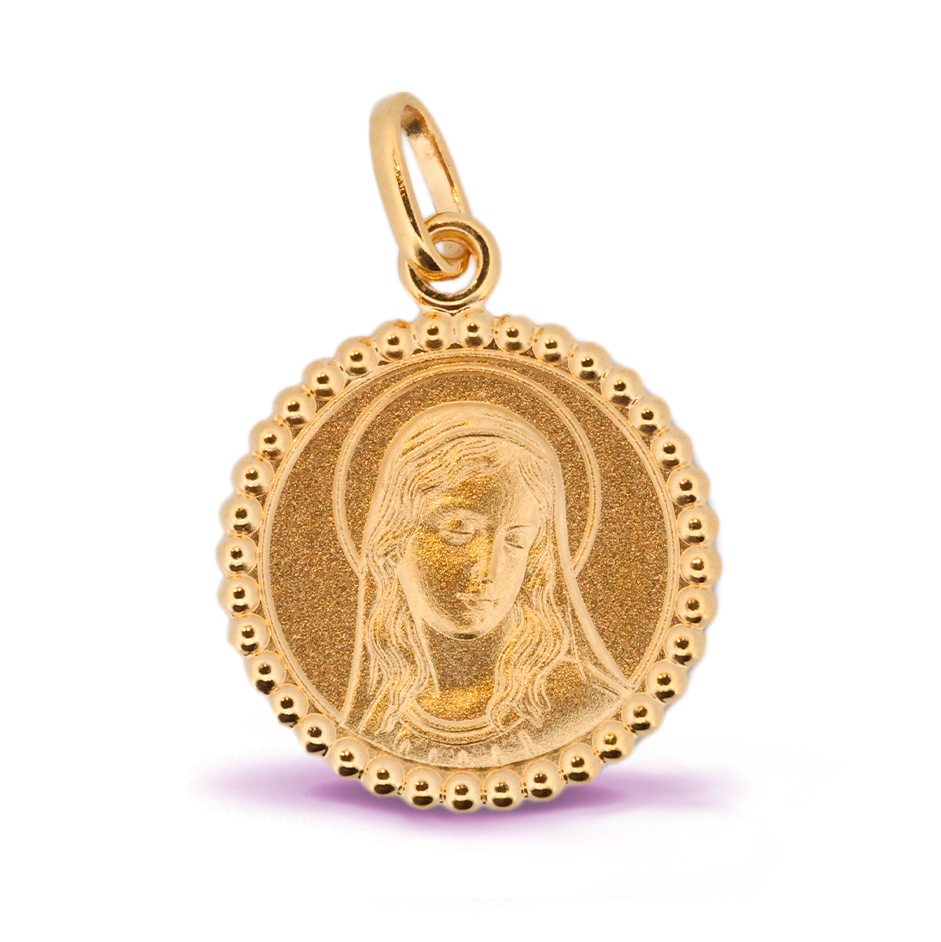 Médaille Vierge perlée